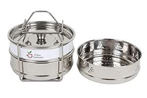 Chiboz Cookware 3 Qt Mini Stackable Steamer Insert Pans with Sling ...