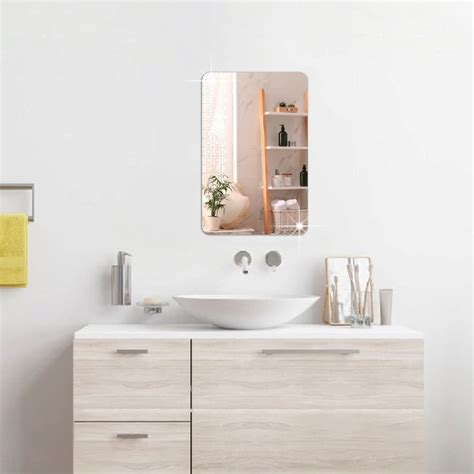 Buy WallWear Self Adhesive Plastic Oval Mirror for Wall Stickers (30x20 ...