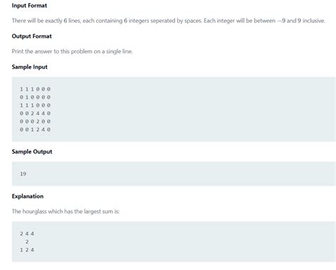 Image result for HackerRank 2D Array Hourglass Solution Java
