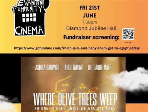 Screening: Where Olive Trees Weep, Victoria Diamond Jubilee Hall ...