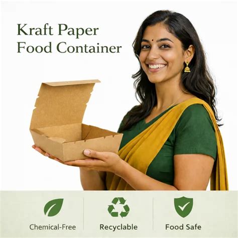 Biodegradable Kraft Food Boxes - 250 ml Kraft Paper Boat Tray Food ...