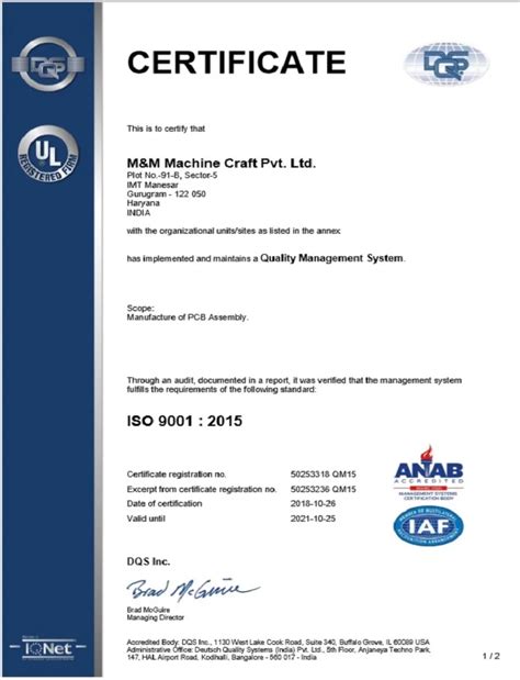 Accreditation for Quality Management System- ISO 9001 and Quality ...