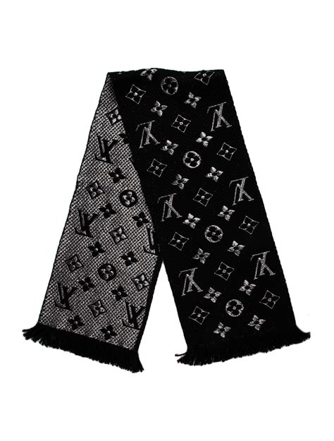 Louis Vuitton Logomania Shine Wool Scarf - Black Scarves and Shawls ...