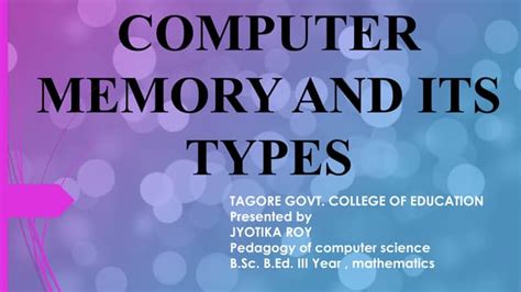 Image result for Types of Computer Memories and Functions