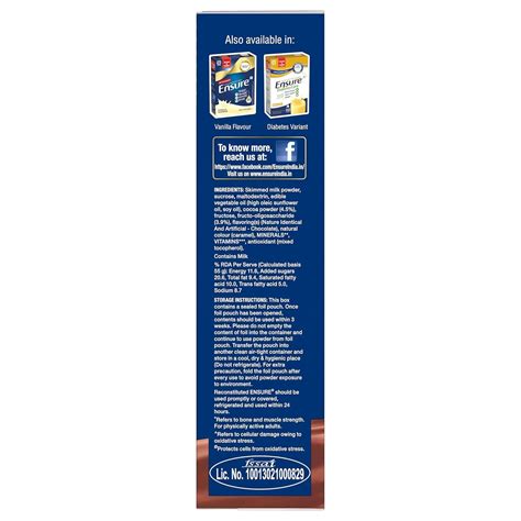 Ensure Chocolate, 375gm (Refill) – ClickOnCare