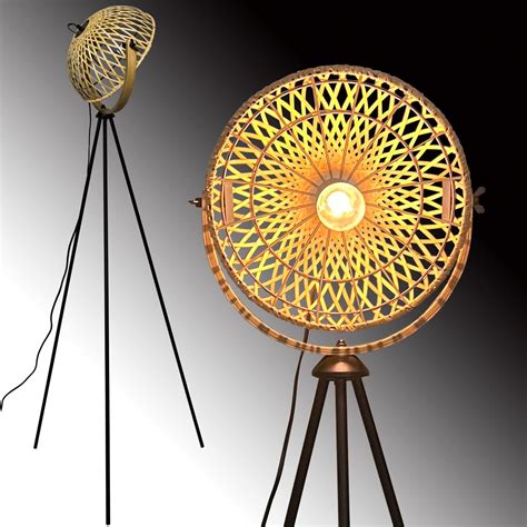 Osasy Rattan Bamboo Floor Lamp for Living Room,Bedroom,Farmhouse,Boho ...