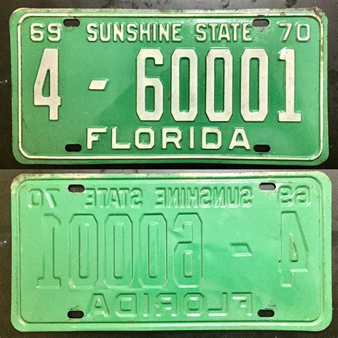 Vintage Florida License Plates ALL ORIGINAL Antique Auto - Etsy