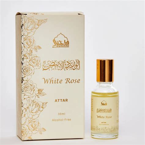 White Rose Attar Oil 30ml - Pure & Long-lasting | Dukhni India | عطرورد ...