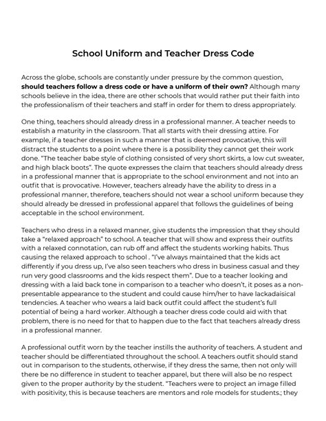 Image result for School Uniform Exposition Text