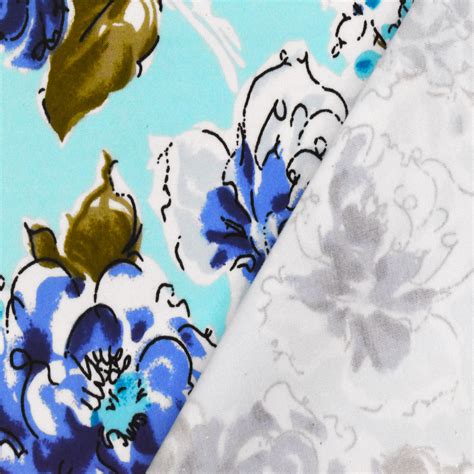 Bell Blue-Multi Floral Printed Cotton Poplin Woven Fabric – Denver Fabrics