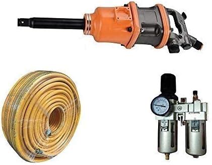 Elephant 1'' Light Weight Impact Wrench, 25 mtr PU Pipe & FRL with Hex ...