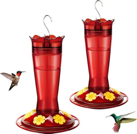 Amazon.com : Kingsyard 2 Pack Glass Hummingbird Feeder for Outdoors ...