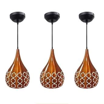 Keyplus Metal Modern Orange Dome Laser Cut Hanging Pendant Light for ...