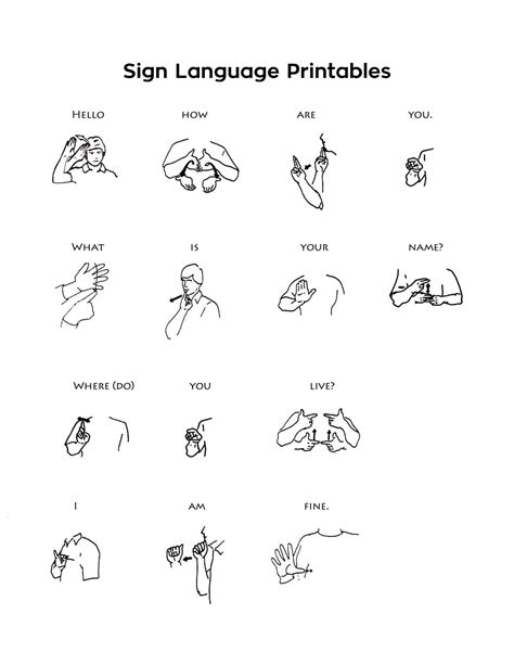 Sign Language Worksheets 的图像结果