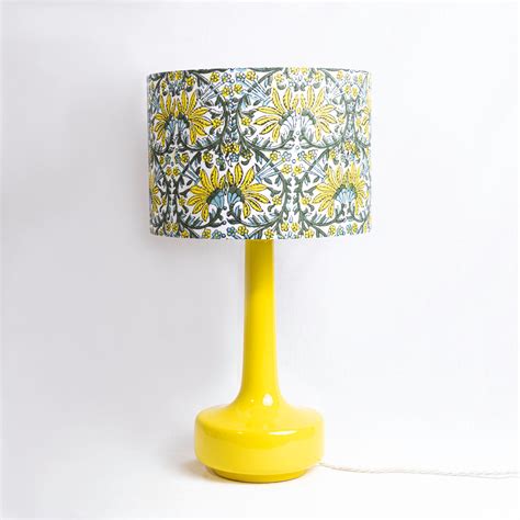 Yellow Table Lamp & 'Jasmine' Shade | Winter's Moon – Winter's Moon Ltd.