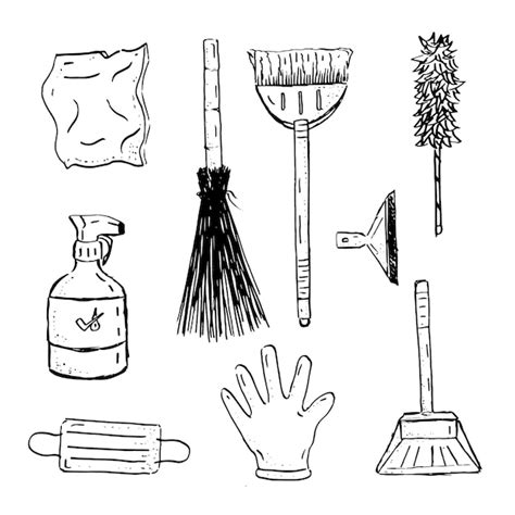 Image result for Cleaning Tools Drawing