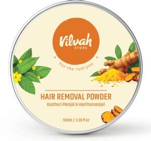 Vilvah Store Natural Hair Removal Powder For Men and Women - All Skin ...