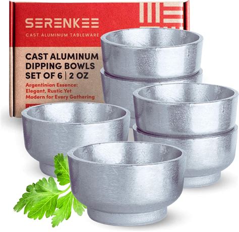 Amazon.com: SERENKEE Aluminum Dipping Sauce Cups - Elegantly Designed ...