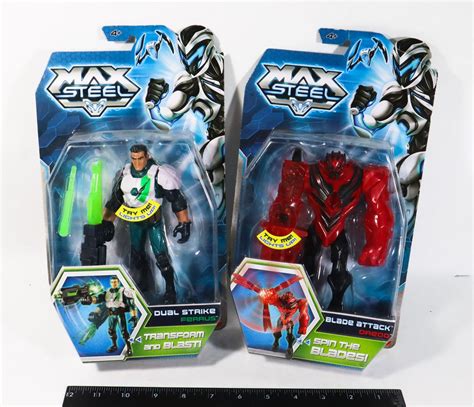 TWO NEW MAX STEEL ACTION FIGURES, BLADE ATTACK