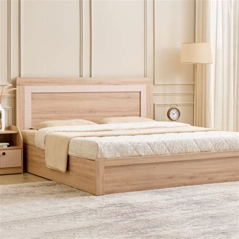 Buy Lexus Sahara King Bed with Box Storage - Oak from Home Centre at ...