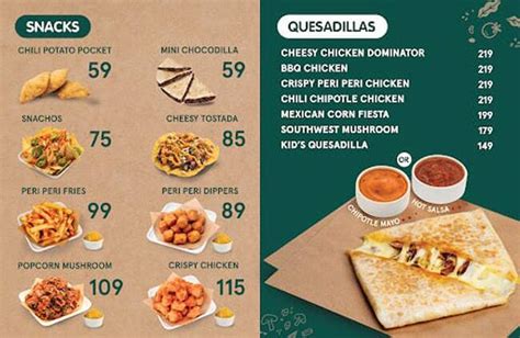 Menu at California Burrito Mexican Grill @ Nexus Hyderabad Mall, Hyderabad