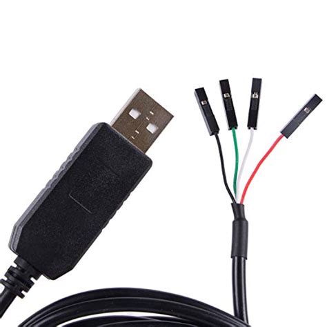 Buy USB to TTL Serial 5V 3.3V Adapter Cable TX RX VCC GND Pinout with 4 ...