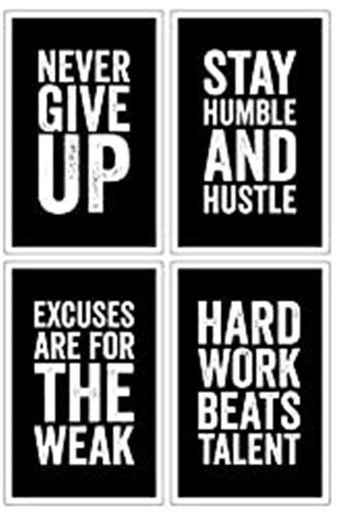 Kamaku Frames Pack of 4 Posters Motivational Positive Office Quotes ...