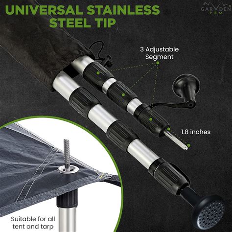 Buy Telescoping Tarp Poles | Replacement Canopy Adjustable Aluminum ...