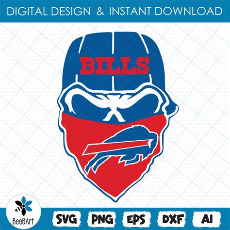 Buffalo Bills Glitter Skull svg , SVG,EPS,DXF | Inspire Uplift