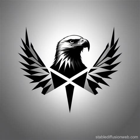 Sharp Geometric Eagle Claws Logo | Stable Diffusion Online