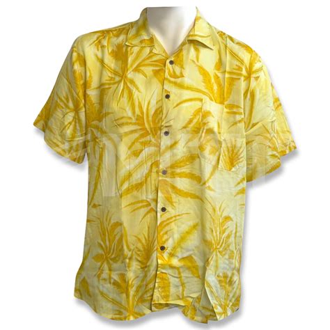 Mens Rayon Shirt Yellow Floral – Merco Trading Company