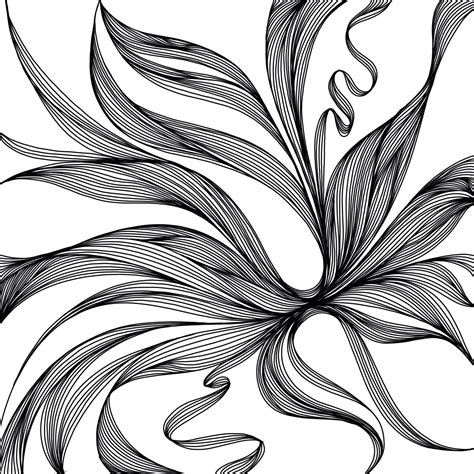 Lines, Swirls and Twirls Abstract Art Drawing