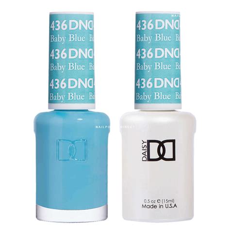 DND Duo Gel & Nail Polish Set - Baby Blue 436 - 2x15ml | Nail Polish Direct