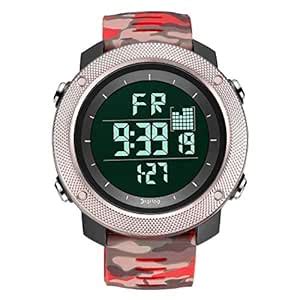 Digilog Special Ops Red Camouflage Silver Dial Digital Multi Function ...