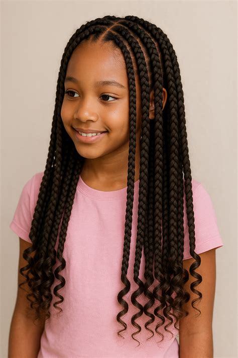 🌟 Elegant Curly Braided Hairstyles for Girls