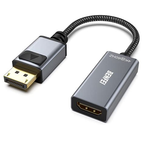 DisplayPort to HDMI, Benfei DP to HDMI Adapter(4K@60Hz) Compatible with ...