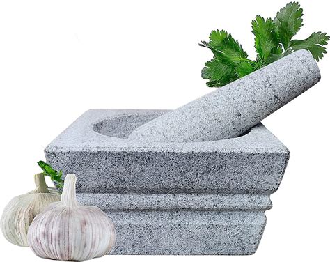 EZAHK Heavy Duty Kalvam Grinding Stone and Mortar Pestle Set for Herbs ...