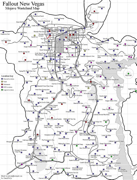 Map Of All Locations In Fallout New Vegas