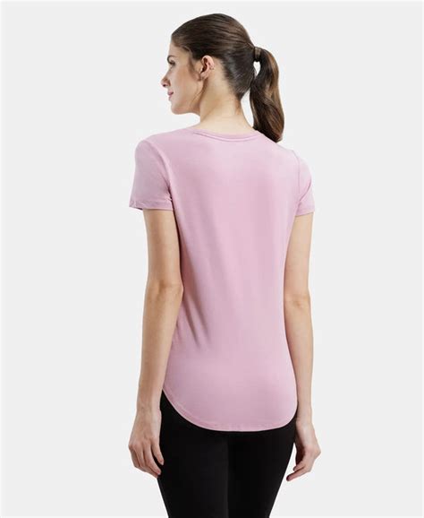 Buy Micro Modal Fiber Relaxed Fit Graphic Print Round Neck Half Sleeve ...