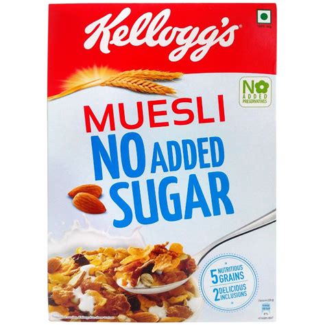 Kellogg’s Muesli Breakfast Cereal - No Added Sugar, 500g Carton ...