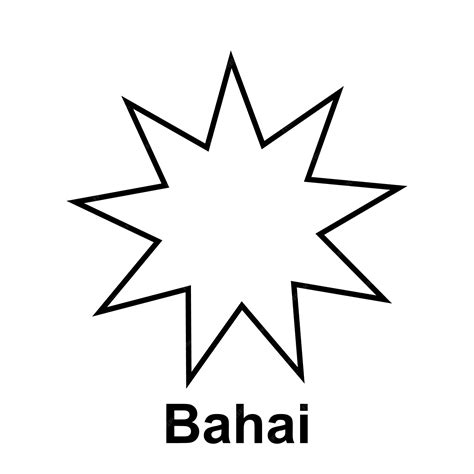 Premium Vector | Bahai six pointed star Symbol unity and harmony ...