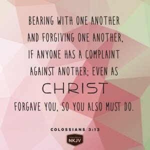 NKJV Verse of the Day: Colossians 3:13