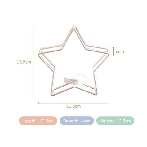 Star Candle Holder Set of 2 Off White Online - Premium Candle Holder ...