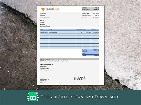 Simple Blue Invoice Excel 的图像结果