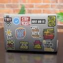 RINKON Pack of 13 Laptop Stickers Motivational Quote for Self Adhesive ...