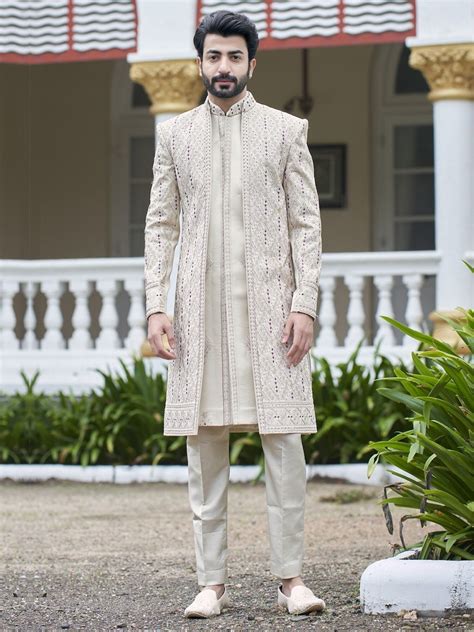 Buy Cream Color Indowestern Sherwani,groom Sherwani,sherwani for Men ...