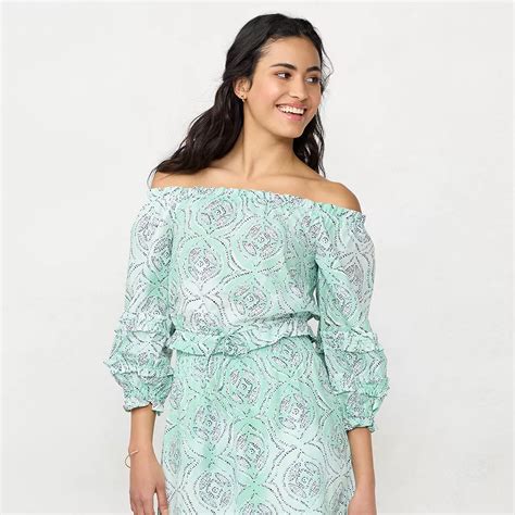 Women's LC Lauren Conrad Off-The-Shoulder Puff Sleeve Top