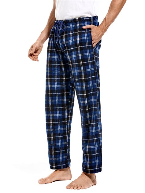 DG Hill Pajamas for Men, Fleece Pajama Bottoms with Pockets, Plaid or ...