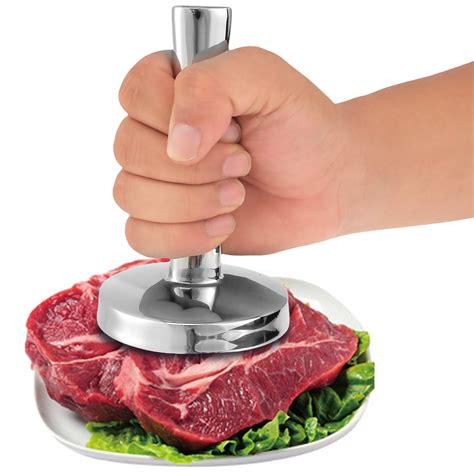 Meat Pounder Flattener Food Grade Stainless Steel Kitchen Meat Mallet ...