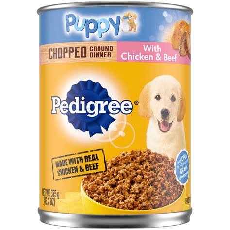 Buy PEDIGREE CHOPPED GROUND DINNER Puppy Canned Soft Wet Dog Food With ...